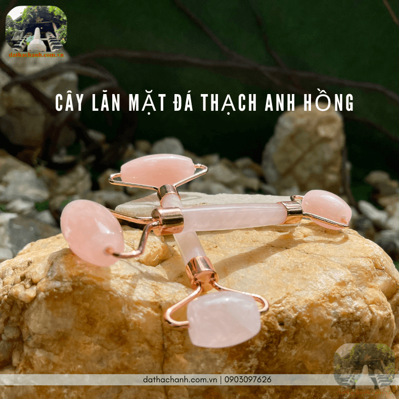 Cách nhanh nhất giúp se khít lỗ chân lông, làm làn da sáng mịn, hồng hào, chống lão hóa nhờ cây lăn mặt massage đá thạch anh hồng tự nhiên 43 cây lăn mặt massage đá thạch anh hồng