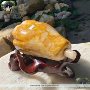 Quả đu đủ đá thạch anh bông vàng