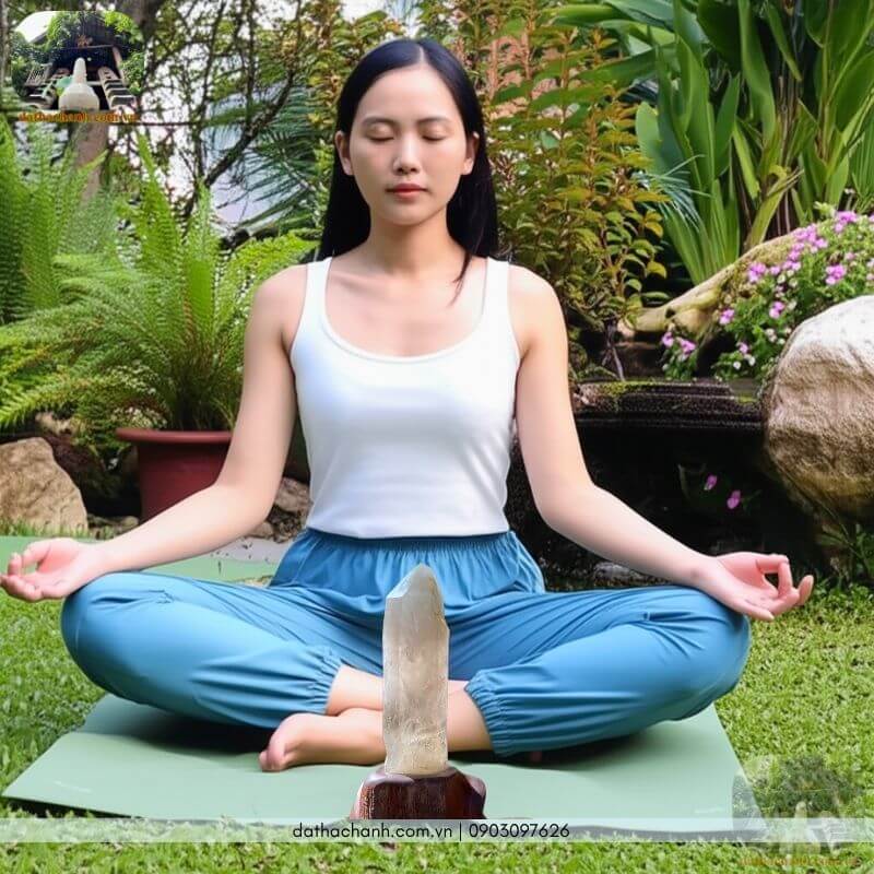 Trụ đá tinh thể thạch anh ám khói tự nhiên giúp bạn loại bỏ năng lượng tiêu cực mang lại bình yên cho tâm hồn 28 trụ đá tinh thể thạch anh ám khói