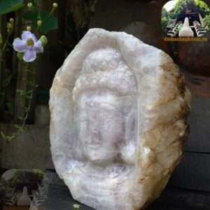 Tượng Phật Thích Ca bằng đá thạch anh hồng