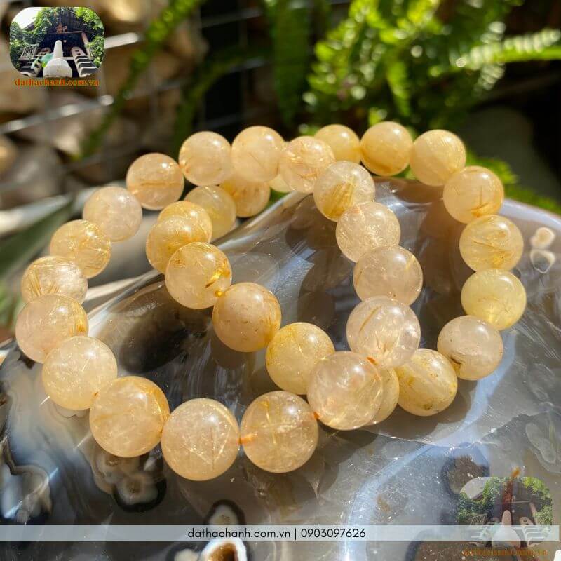 Vòng tay thạch anh tóc vàng