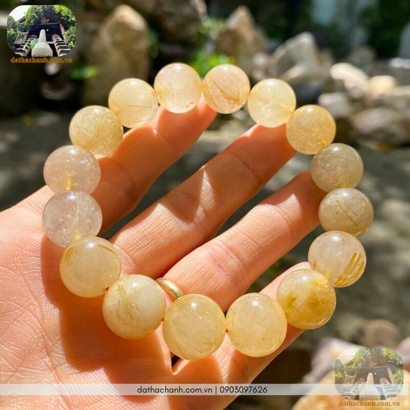 Vòng tay thạch anh tóc vàng