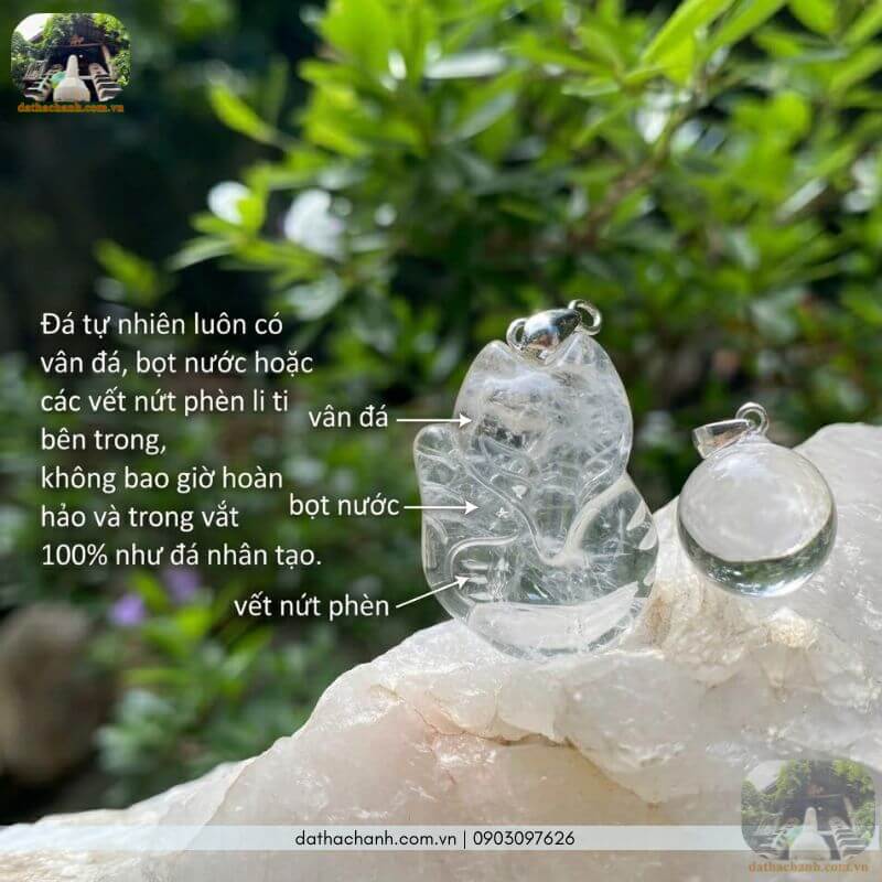 mặt dây chuyền hồ ly đá thạch anh