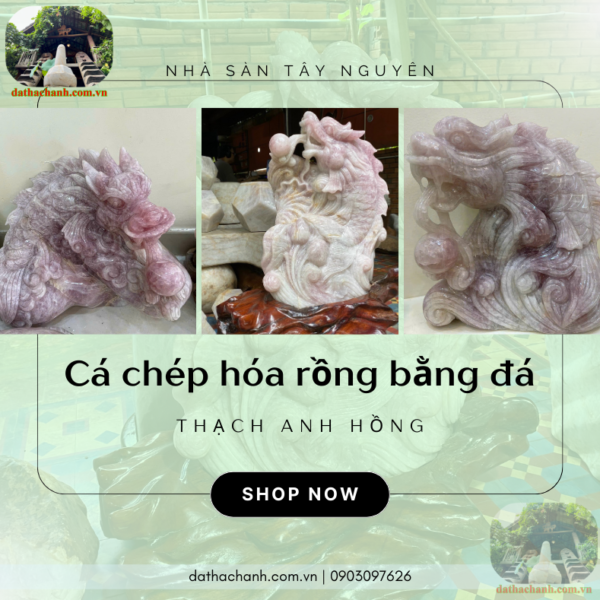 cá chép hóa rồng bằng đá