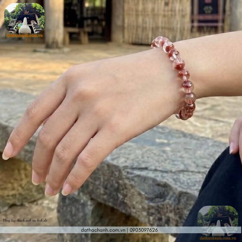 vòng thạch anh ưu linh đỏ