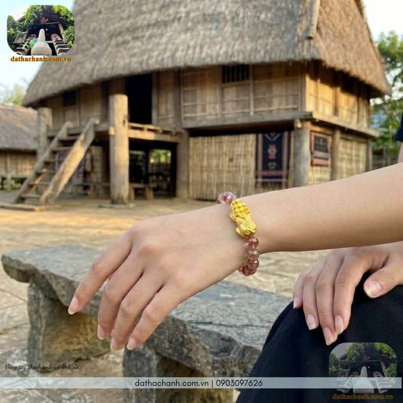 vòng thạch anh ưu linh đỏ