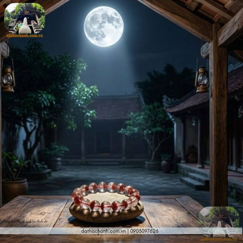 vòng thạch anh ưu linh đỏ
