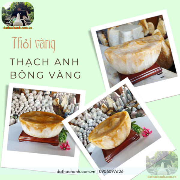 Thỏi vàng thạch anh bông vàng