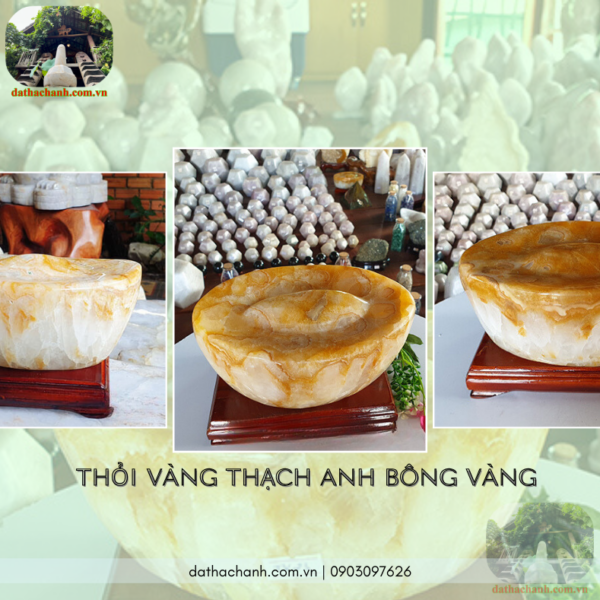 thỏi vàng thạch anh bông vàng