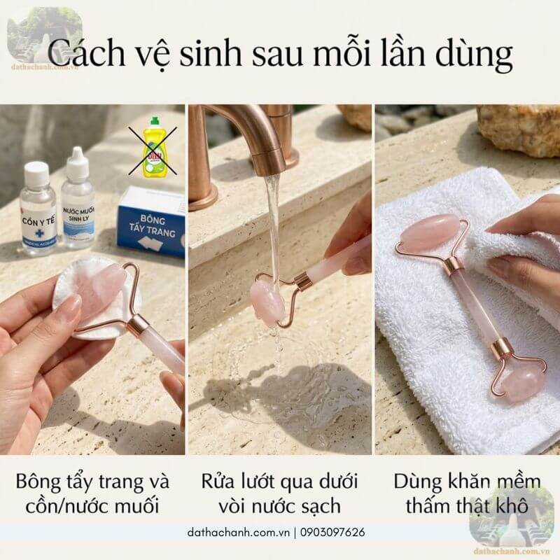 Cây lăn đá thạch anh tự nhiên, bí quyết trẻ hóa da 41 cây lăn đá thạch anh