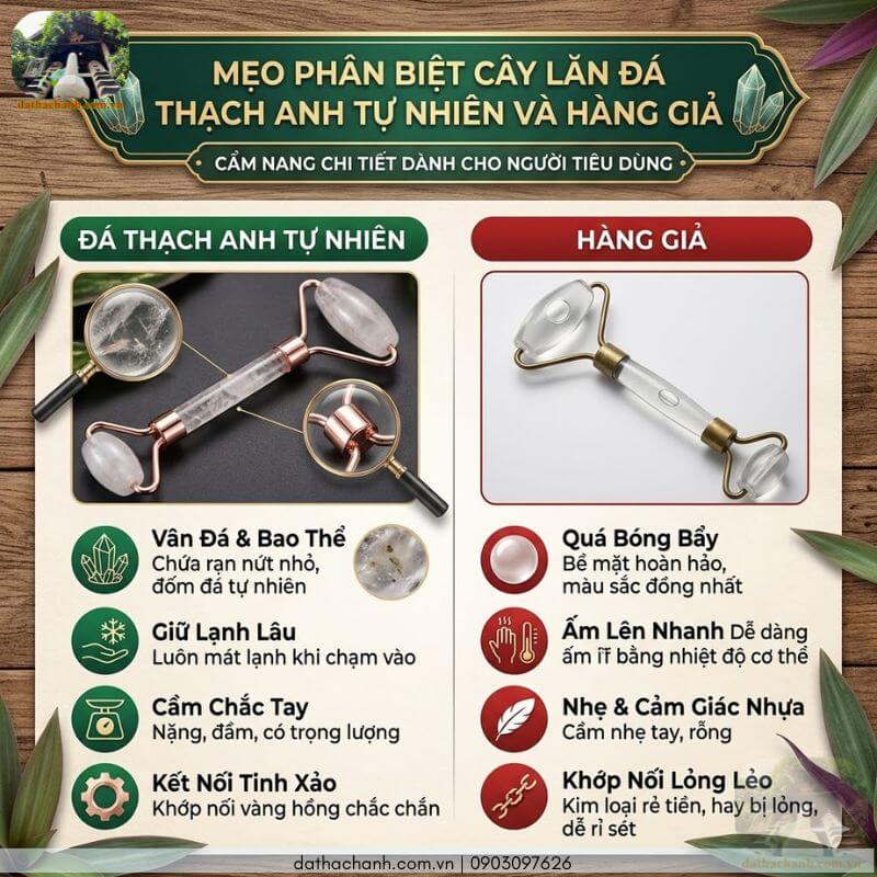 Cây lăn đá thạch anh tự nhiên, bí quyết trẻ hóa da 42 cây lăn đá thạch anh