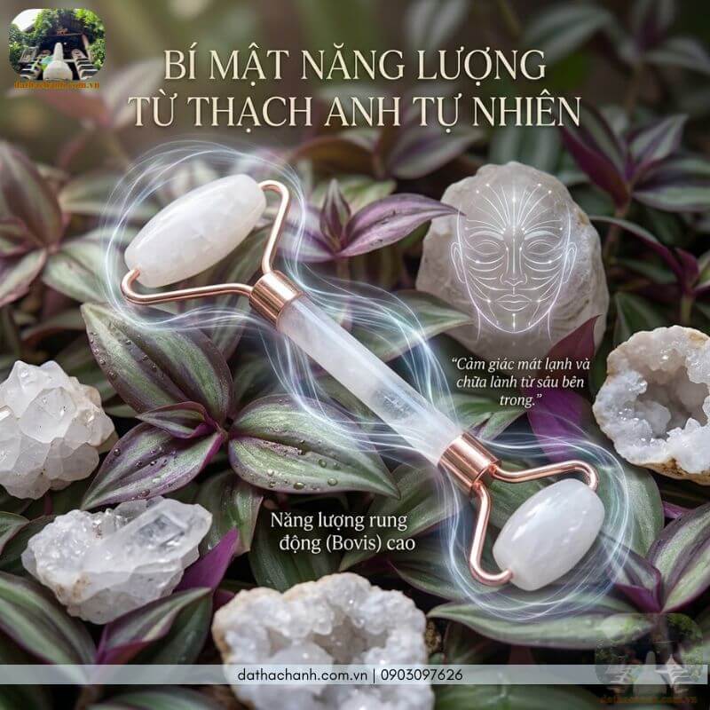 Cây lăn đá thạch anh tự nhiên, bí quyết trẻ hóa da 33 cây lăn đá thạch anh
