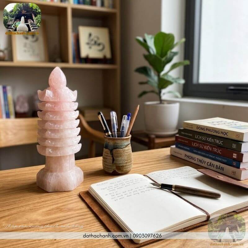 Mua tháp văn xương thạch anh hồng uy tín, chất lượng cao 37 tháp văn xương thạch anh hồng