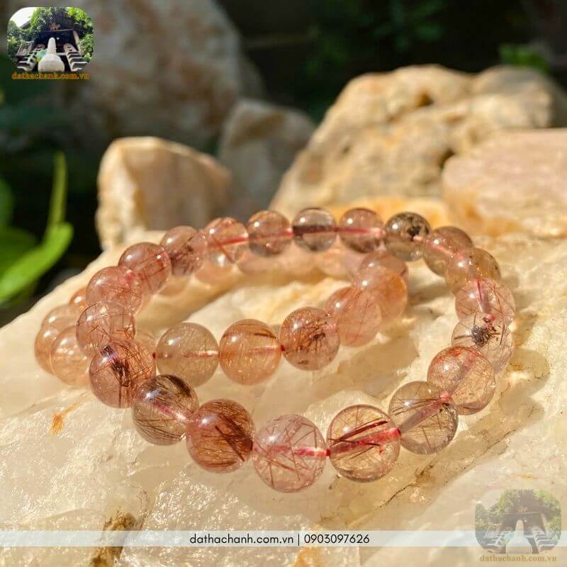 Mua vòng thạch anh tóc nâu đỏ đẹp để tăng vượng khí 41 Vòng thạch anh tóc nâu đỏ