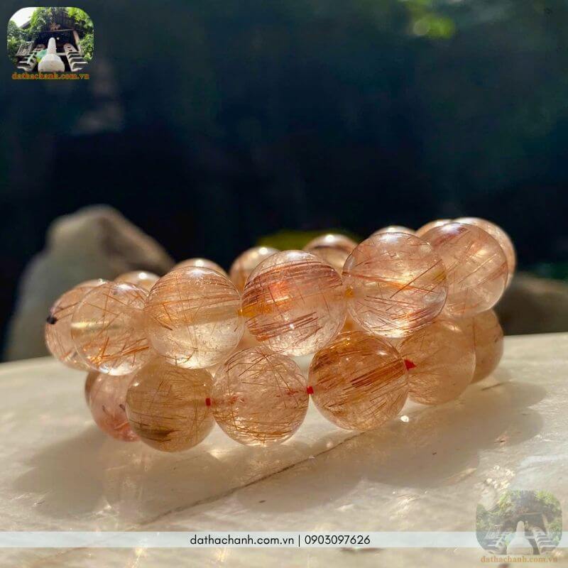 Mua vòng thạch anh tóc nâu đỏ đẹp để tăng vượng khí 30 Vòng thạch anh tóc nâu đỏ