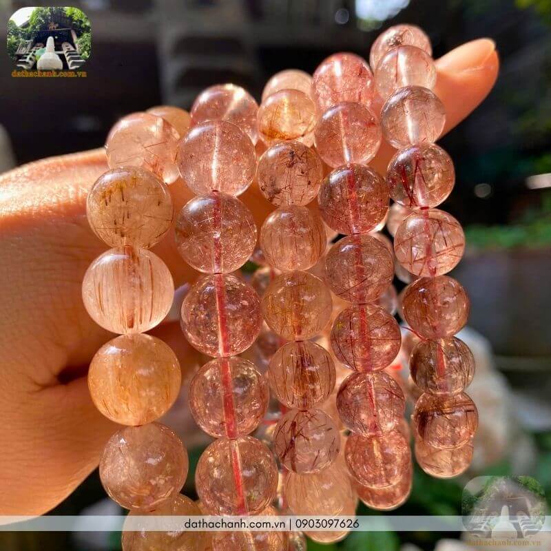 Mua vòng thạch anh tóc nâu đỏ đẹp để tăng vượng khí 35 Vòng thạch anh tóc nâu đỏ
