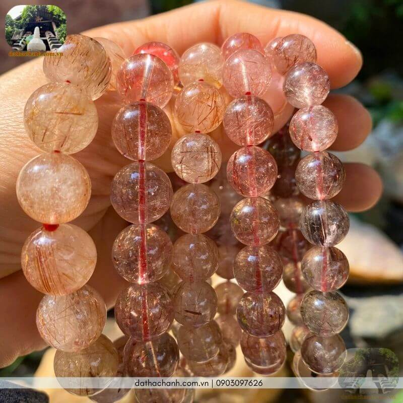 Mua vòng thạch anh tóc nâu đỏ đẹp để tăng vượng khí 39 Vòng thạch anh tóc nâu đỏ