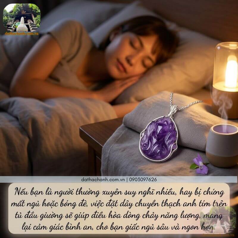 mặt dây chuyền thạch anh tím