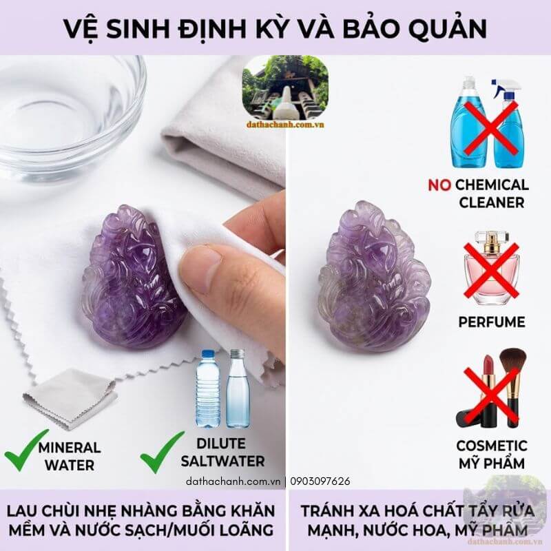 mặt dây chuyền thạch anh tím