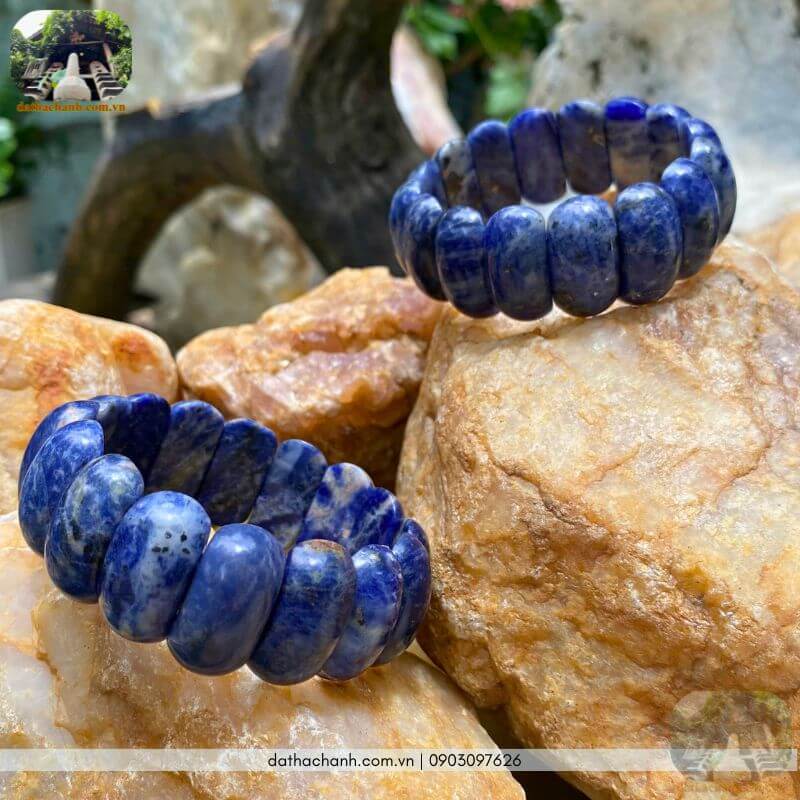 Vòng đá lapis xanh dương sang trọng, hợp mệnh Thủy, Mộc 58 vòng đá lapis lazuli