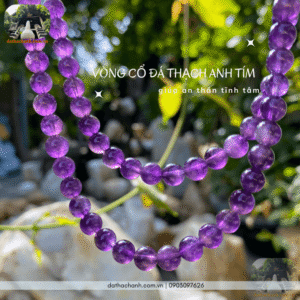 vòng cổ đá thạch anh tím
