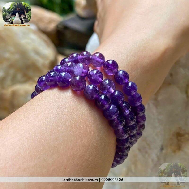 vòng cổ đá thạch anh tím
