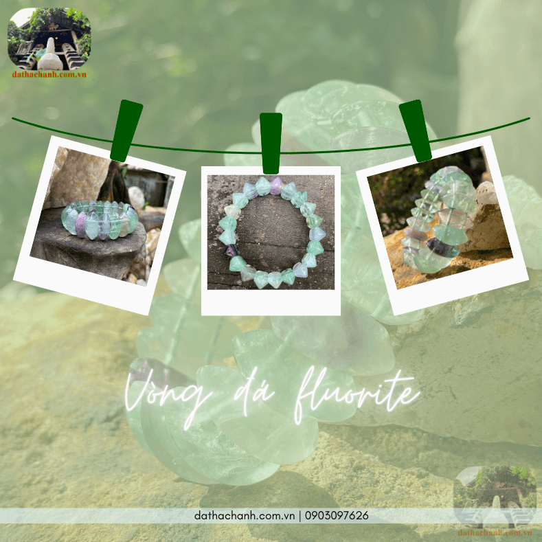Vòng đá fluorite đẹp, đá trí tuệ giúp an thần, tập trung 46 vòng đá fluorite