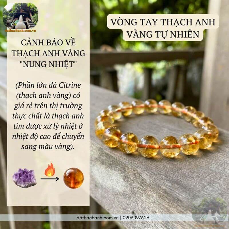 Vòng đá màu vàng tự nhiên, tăng cường vượng khí tài lộc 56 vòng đá màu vàng