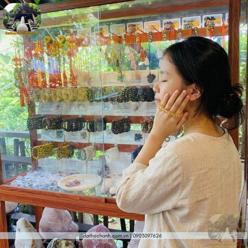 Vòng đá màu vàng tự nhiên, tăng cường vượng khí tài lộc 55 vòng đá màu vàng
