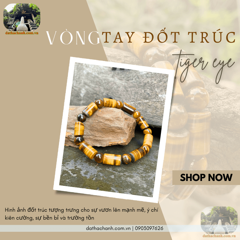 Vòng tay đốt trúc mắt hổ 8ly tăng vận may, hút tài khí mỗi ngày 38 vòng tay đốt trúc