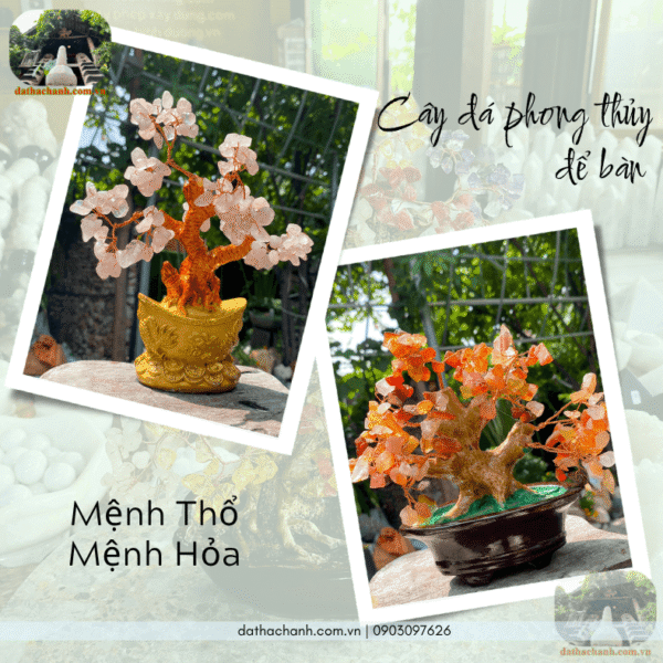 cây đá phong thủy để bàn