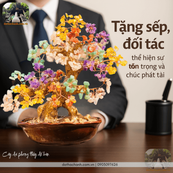 cây đá phong thủy để bàn