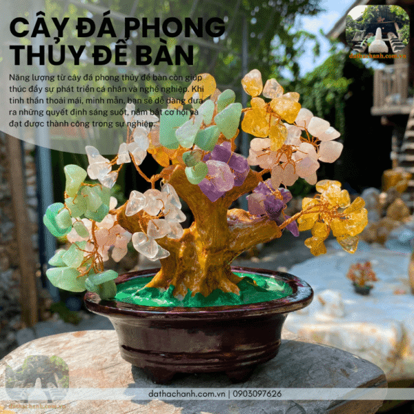 cây đá phong thủy để bàn