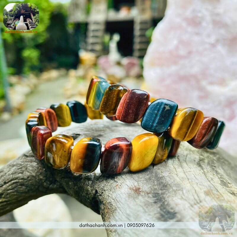 Vòng đá mắt hổ tam tài phong thủy, chiêu tài, hóa sát, thu hút vượng khí 34 vòng đá mắt hổ tam tài