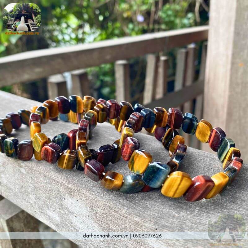 Vòng đá mắt hổ tam tài phong thủy, chiêu tài, hóa sát, thu hút vượng khí 33 vòng đá mắt hổ tam tài
