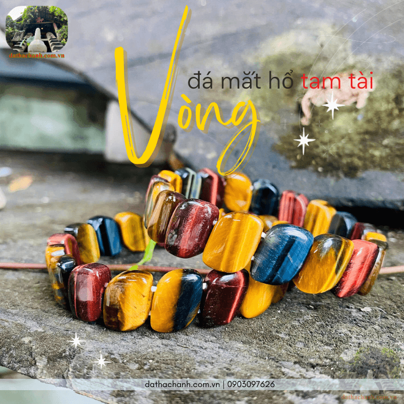 Vòng đá mắt hổ tam tài phong thủy, chiêu tài, hóa sát, thu hút vượng khí 23 vòng đá mắt hổ tam tài