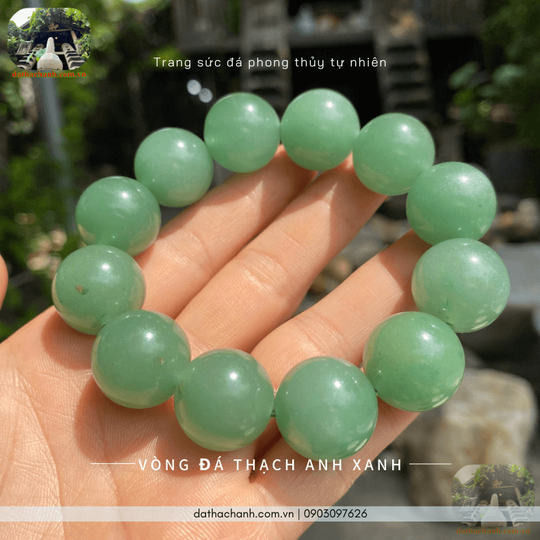 Vòng đá thạch anh xanh thiên nhiên vòng tay năng lượng chinh phục mọi thử thách 27 vòng đá thạch anh xanh