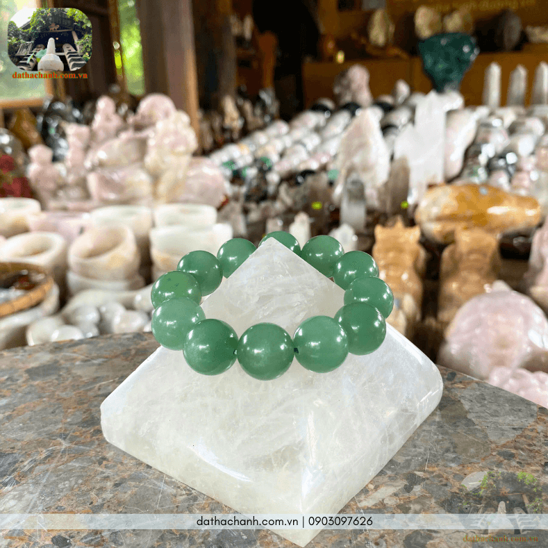 Vòng đá thạch anh xanh thiên nhiên vòng tay năng lượng chinh phục mọi thử thách 32 vòng đá thạch anh xanh