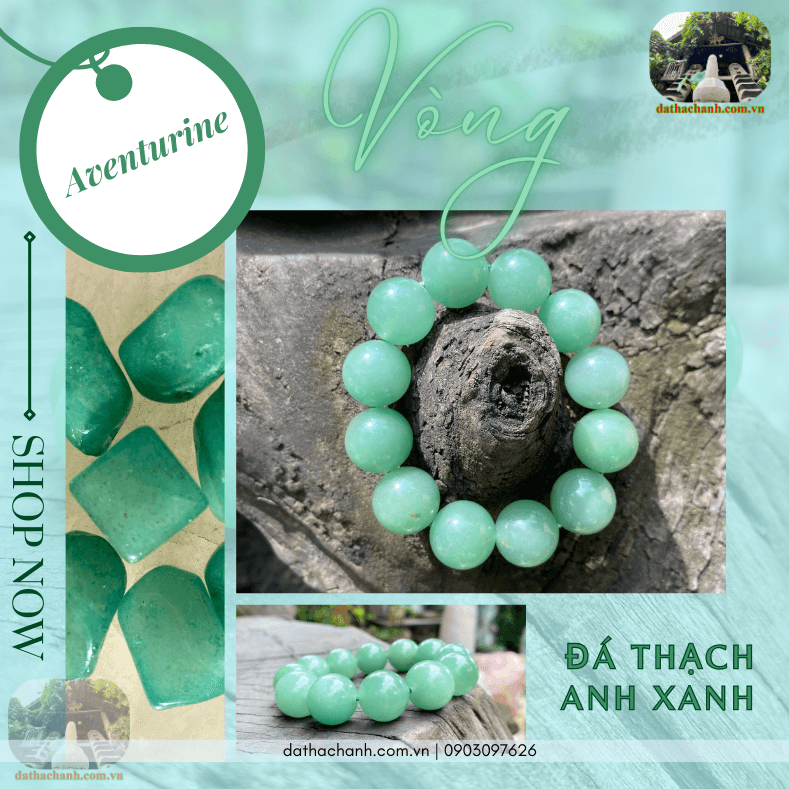 Vòng đá thạch anh xanh thiên nhiên vòng tay năng lượng chinh phục mọi thử thách 25 vòng đá thạch anh xanh