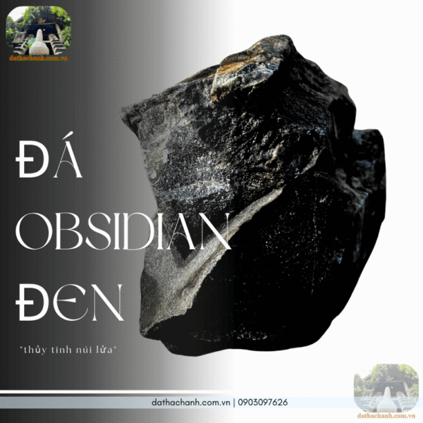 vòng tay đá Obsidian đen