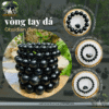 vòng tay đá Obsidian đen