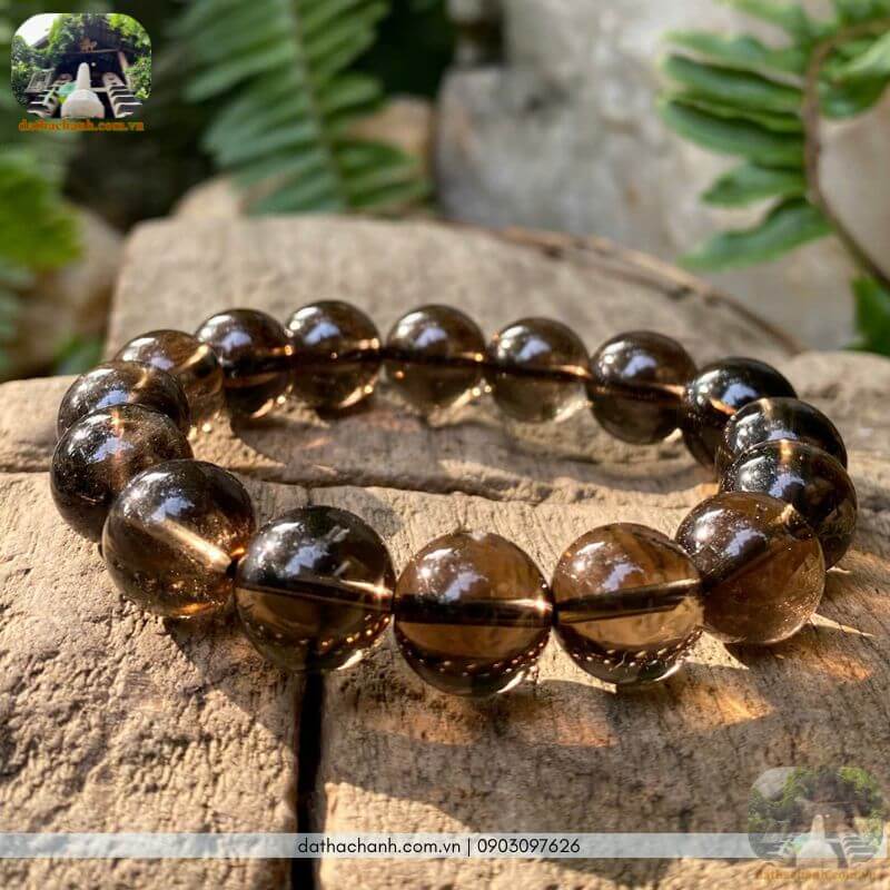 vòng tay đá thạch anh khói