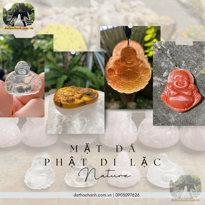 Mặt đá Phật Di Lặc tự nhiên thu hút tài lộc, bình an 37 mặt đá phật di lặc