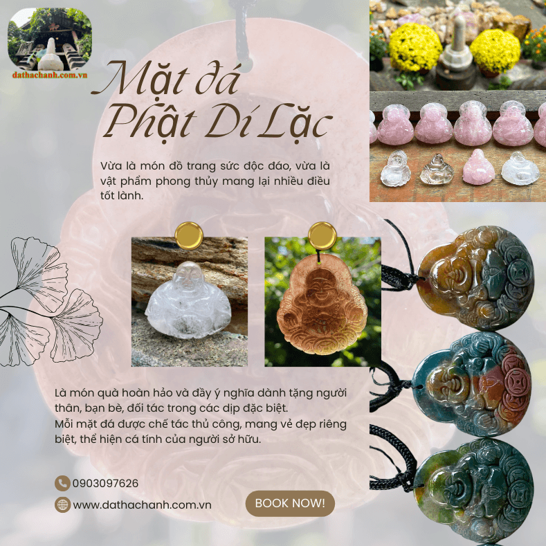 Mặt đá Phật Di Lặc tự nhiên thu hút tài lộc, bình an 43 mặt đá phật di lặc