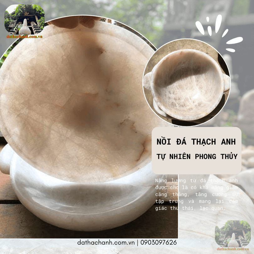 Nồi đá thạch anh tự nhiên vật phẩm phong thủy giữ lộc, tăng phúc cho gia chủ | Nhà Sàn Tây Nguyên 26 nồi đá thạch anh