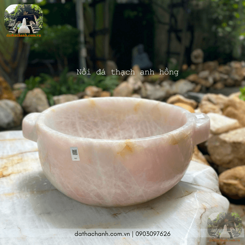 Nồi đá thạch anh tự nhiên vật phẩm phong thủy giữ lộc, tăng phúc cho gia chủ | Nhà Sàn Tây Nguyên 28 nồi đá thạch anh