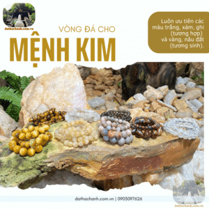 vòng đá cho mệnh kim