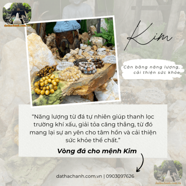 vòng đá cho mệnh kim