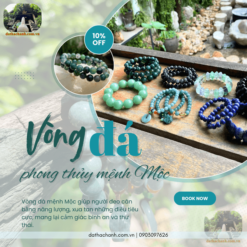 vòng đá phong thủy mệnh Mộc