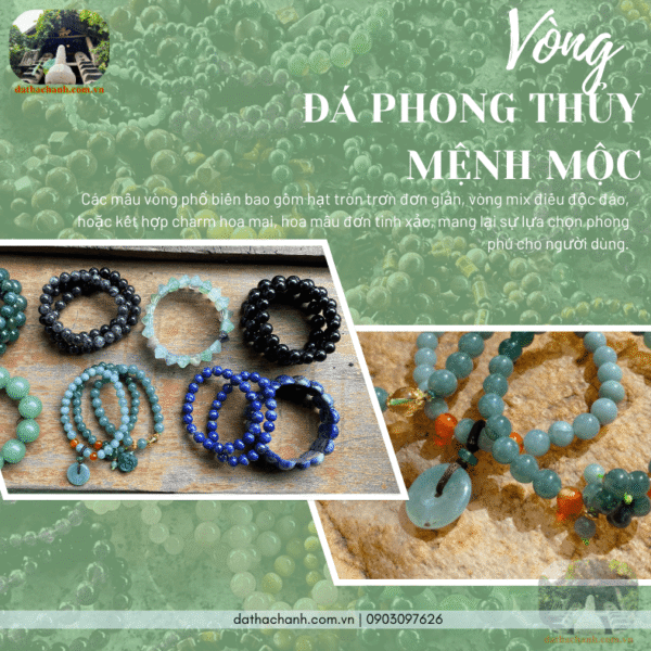 vòng đá phong thủy mệnh Mộc